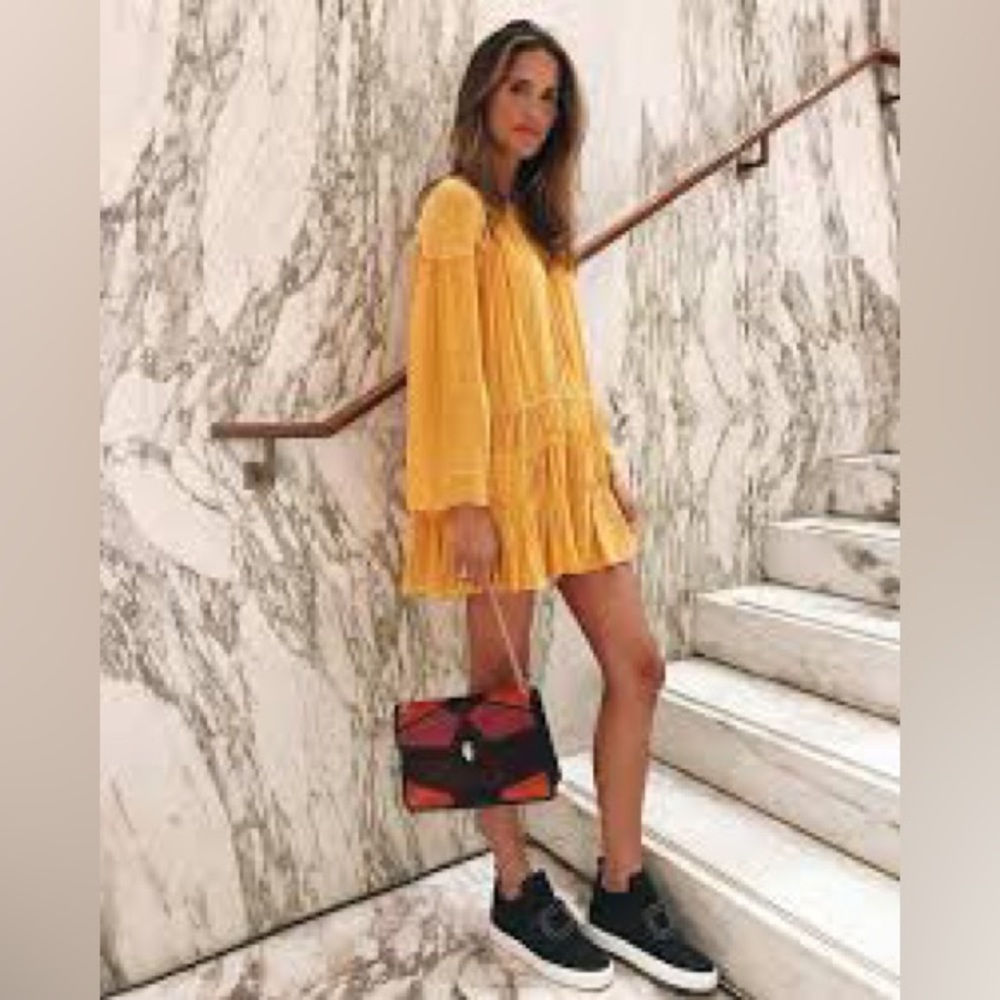 Zara Mustard Yellow Trafaluc Dress